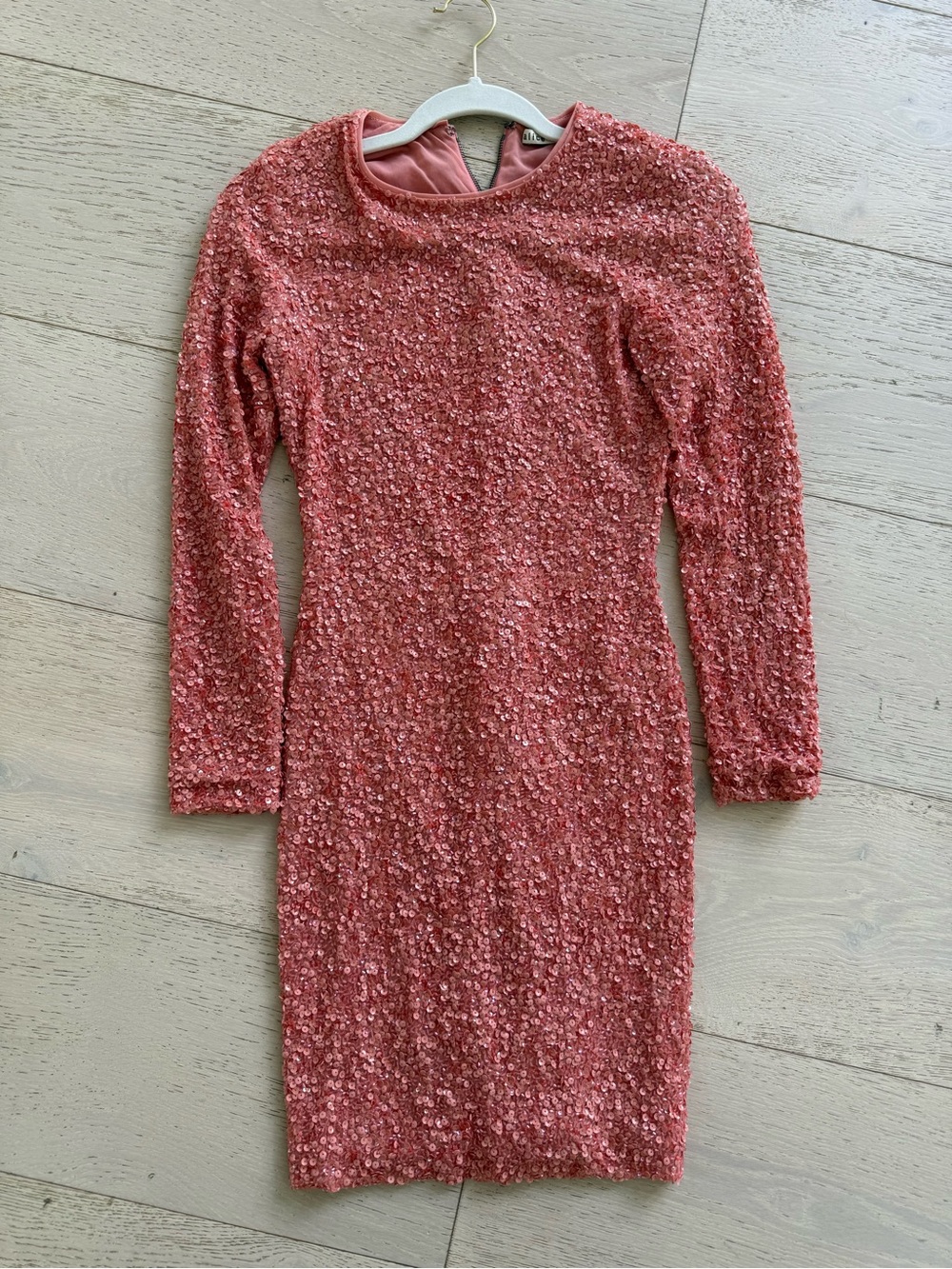Alice + Olivia Rose Sequin Long-Sleeve Bodycon Dress